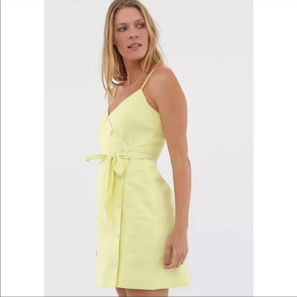 Banana Republic Linen Wrap Dress- 4